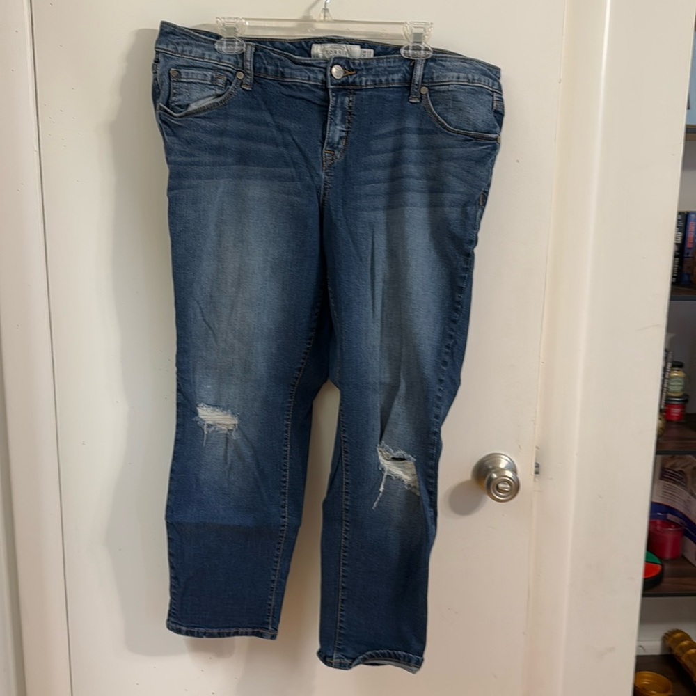 Size 16R Torrid distressed skinny jeans